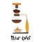 Flat vector pour over. Alternative methods of brewing coffee. Coffee culture