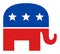 Flat Vector Republican Elephant Icon