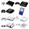 Flat vector retro gaming console set