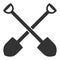 Flat Vector Shovels Icon