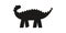 Flat vector silhouette illustration of scelidosaurus dinosaur