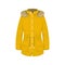 Flat vector women`s parka with a fringe on the hood. Women`s clothing