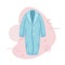 Flat vector woolen women`s coat oversize. Women`s clothing