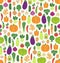 Flat vegetables pattern