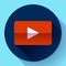 Flat video play player icon botton