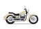 Flat vintage motorcycle vector illustration. Classic chopper. on white background