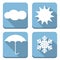 Flat weather icons