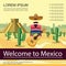 Flat Welcome To Mexico Poster