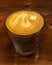Flat white with a swan latte art on top