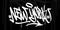 Flat Word New York Abstract Hip Hop Hand Written Graffiti Style Vector Illustration Art