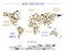 Flat world flora and fauna map constructor elements. Animals, bi