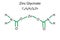 Flat zinc glycinate. chemical formula. Vector illustration. stock image.