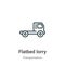 Flatbed lorry outline vector icon. Thin line black flatbed lorry icon, flat vector simple element illustration from editable