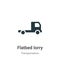 Flatbed lorry vector icon on white background. Flat vector flatbed lorry icon symbol sign from modern transportation collection