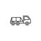 flatbed pickup icon. Element of construction machine icon for mobile concept and web apps. Thin line flatbed pickup icon can be