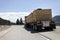 Flatbed Semi Truck Hauling Lumber