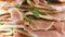 flatbread with raw ham and arugula on sale in Italy