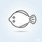 Flatfish vector icon