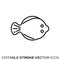 Flatfish vector line icon