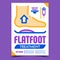 Flatfoot Treatment Methods Advertise Banner Vector