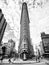 Flatiron building in Manhattan, New York City (black and white)