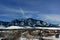 Flatirons Mountains in Boulder, Colorado on a Cold Snowy Winter