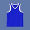 Flatlay sleeveless t-shirt jersey mockup in front view