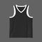 Flatlay sleeveless t-shirt jersey mockup in front view