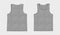 Flatlay sleeveless t-shirt mockup in front and back views