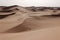 Flats of Sahara desert in Morocco on sunset