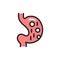 Flatulence line icon. Isolated vector element.