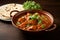 Flavorful feast Chicken tikka masala curry, perfect with roti