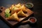 Flavorful samosa, an iconic Indian street snack on a board