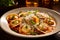 Flavors of Italy: Artfully Crafted Ravioli with Rich Tomato Sauce and Parmesan