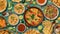 Flavors of Mexico: Top-View Illustration of Mexican Dishes and Ingredients