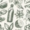 Flavoured Products - hand drawn seamless pattern