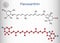 Flavoxanthin molecule. It is xanthophyll golden-yellow color pigment, food additive, E161a.