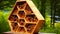 flawless hexagonal pattern of a honeycomb