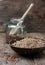 Flax flour in a bowl