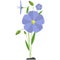 Flax flower vector linen plant illustration icon