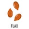 Flax icon, flat style