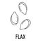 Flax icon, outline style