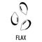 Flax icon, simple style