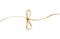 Flax rope with bow on white background