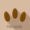Flax seeds icon, flat style