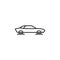 Flaying car smart car icon. Element of future technology icon for mobile concept and web apps. Thin line Flaying car smart car ico