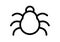 Flea icon on white background