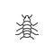 Flea insect line icon