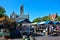 Flea market at Stadhuis in Middelburg -  by old town hall in the Netherlands, on August 12, 2017