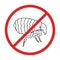 Flea vector icon.Outline vector icon isolated on white background flea.